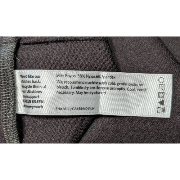 Eileen Fisher Womens Slim Pant XL Black Rayon Nylon Spandex Heavyweight - Picture 11 of 15